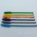 Wholesale logo printed stripped office simple cheap long writing ballpoint pen